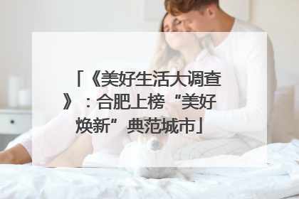 《美好生活大调查》：合肥上榜“美好焕新”典范城市