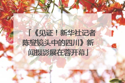《见证！新华社记者陈燮镜头中的四川》新闻摄影展在蓉开幕