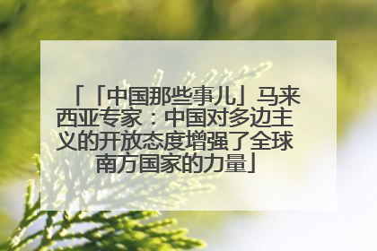 「中国那些事儿」马来西亚专家：中国对多边主义的开放态度增强了全球南方国家的力量