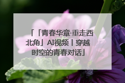 「青春华章·重走西北角」AI视频丨穿越时空的青春对话