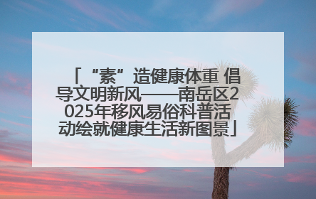 “素”造健康体重 倡导文明新风——南岳区2025年移风易俗科普活动绘就健康生活新图景