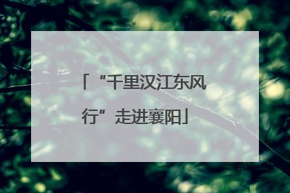 “千里汉江东风行”走进襄阳