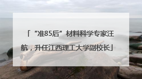 “准85后”材料科学专家汪航，升任江西理工大学副校长