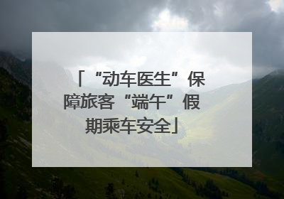 “动车医生”保障旅客“端午”假期乘车安全