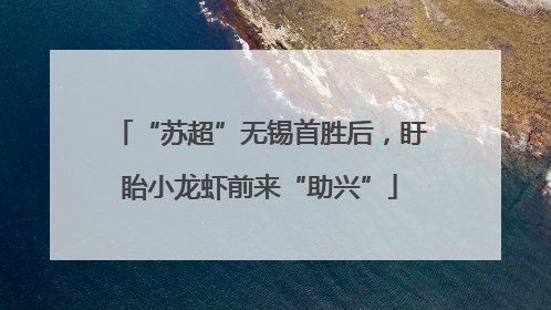 “苏超”无锡首胜后，盱眙小龙虾前来“助兴”