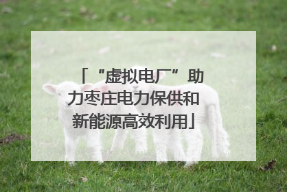 “虚拟电厂”助力枣庄电力保供和新能源高效利用