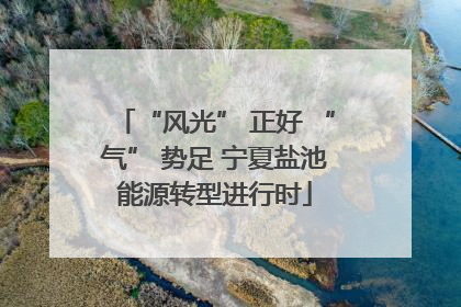 “风光” 正好 “气” 势足 宁夏盐池能源转型进行时