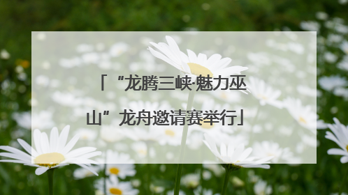 “龙腾三峡·魅力巫山”龙舟邀请赛举行