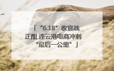 “6.18”收官战正酣 连云港电商冲刺“最后一公里”