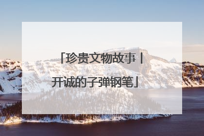 珍贵文物故事丨开诚的子弹钢笔