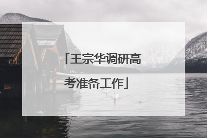 王宗华调研高考准备工作