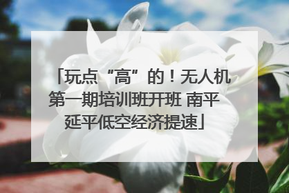 玩点“高”的！无人机第一期培训班开班 南平延平低空经济提速