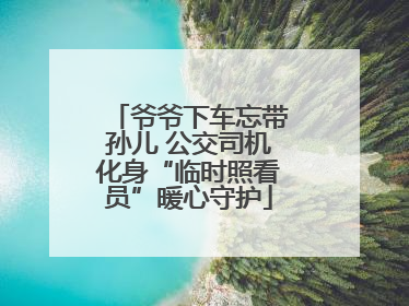 爷爷下车忘带孙儿 公交司机化身“临时照看员”暖心守护
