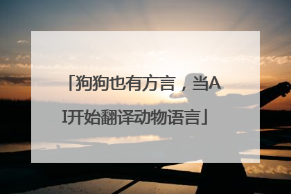 狗狗也有方言，当AI开始翻译动物语言