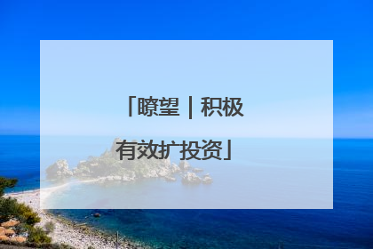 瞭望｜积极有效扩投资