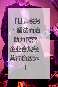 甘肃税务：循法而治 助力民营企业合规经营行稳致远