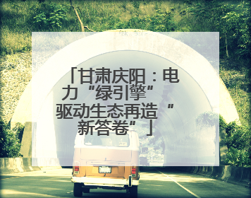 甘肃庆阳：电力“绿引擎” 驱动生态再造“新答卷”