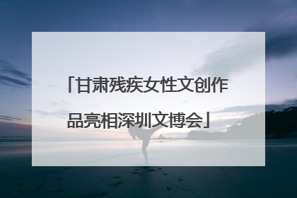 甘肃残疾女性文创作品亮相深圳文博会