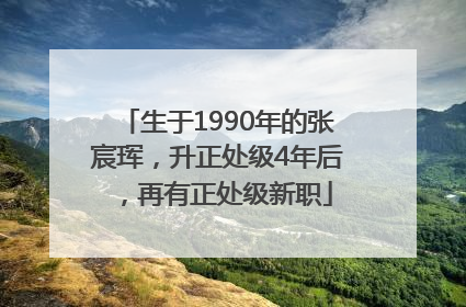 生于1990年的张宸珲，升正处级4年后，再有正处级新职