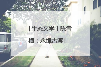 生态文学丨陈雪梅：永埠古渡
