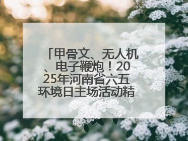 甲骨文、无人机、电子鞭炮！2025年河南省六五环境日主场活动精彩纷呈