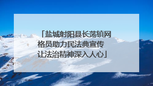 盐城射阳县长荡镇网格员助力民法典宣传 让法治精神深入人心