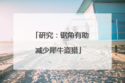 研究：锯角有助减少犀牛盗猎