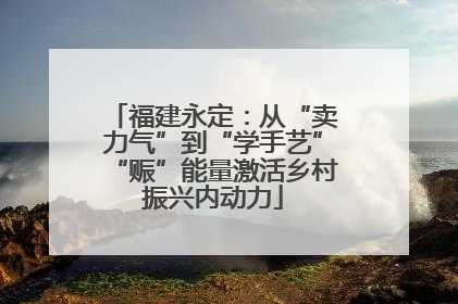福建永定：从“卖力气”到“学手艺”“赈”能量激活乡村振兴内动力