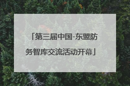 第三届中国-东盟防务智库交流活动开幕