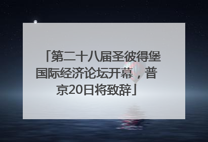 第二十八届圣彼得堡国际经济论坛开幕，普京20日将致辞
