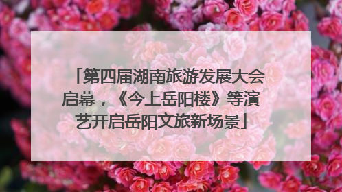 第四届湖南旅游发展大会启幕，《今上岳阳楼》等演艺开启岳阳文旅新场景