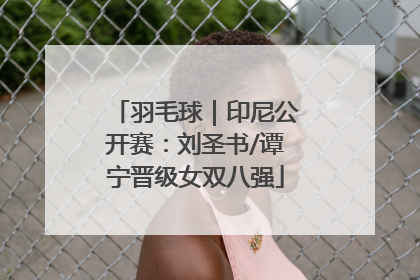 羽毛球｜印尼公开赛：刘圣书/谭宁晋级女双八强