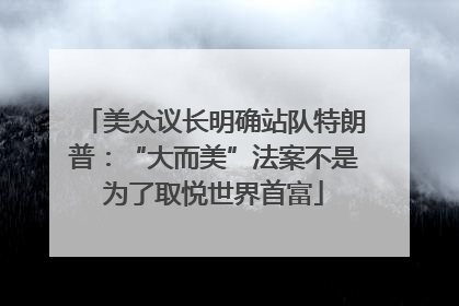 美众议长明确站队特朗普：“大而美”法案不是为了取悦世界首富