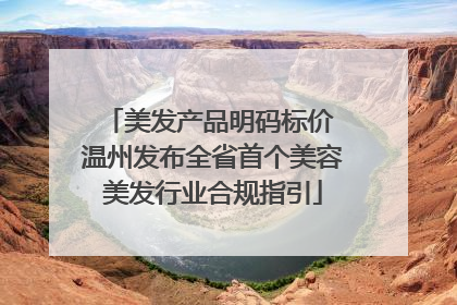 美发产品明码标价 温州发布全省首个美容美发行业合规指引