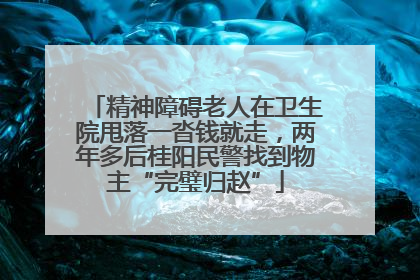 精神障碍老人在卫生院甩落一沓钱就走，两年多后桂阳民警找到物主“完璧归赵”