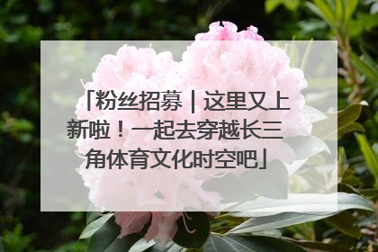 粉丝招募｜这里又上新啦！一起去穿越长三角体育文化时空吧