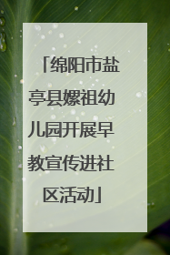 绵阳市盐亭县嫘祖幼儿园开展早教宣传进社区活动