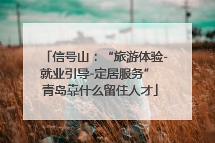 信号山：“旅游体验-就业引导-定居服务” 青岛靠什么留住人才