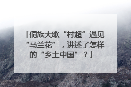 侗族大歌“村超”遇见“马兰花”，讲述了怎样的“乡土中国”？