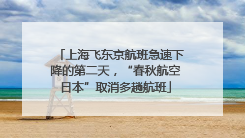 上海飞东京航班急速下降的第二天，“春秋航空日本”取消多趟航班