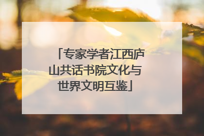 专家学者江西庐山共话书院文化与世界文明互鉴