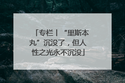 专栏丨“里斯本丸”沉没了，但人性之光永不沉没