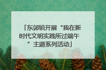 东郭镇开展“我在新时代文明实践所过端午”主题系列活动
