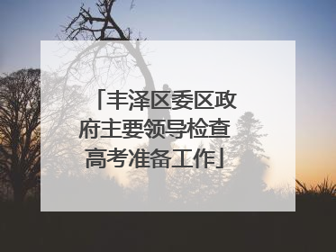 丰泽区委区政府主要领导检查高考准备工作