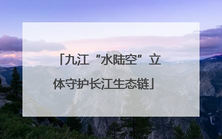 九江“水陆空”立体守护长江生态链