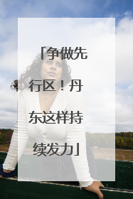 争做先行区！丹东这样持续发力