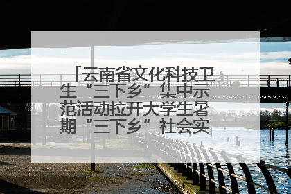 云南省文化科技卫生“三下乡”集中示范活动拉开大学生暑期“三下乡”社会实践活动序幕