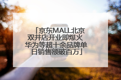 京东MALL北京双井店开业即爆火 华为等超十余品牌单日销售额破百万
