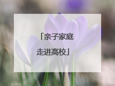 亲子家庭走进高校