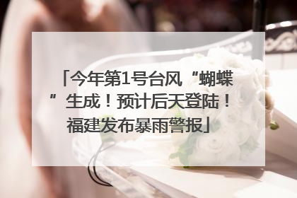 今年第1号台风“蝴蝶”生成！预计后天登陆！福建发布暴雨警报